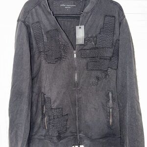 John Varvatos Charcoal Textured Men's Jacket